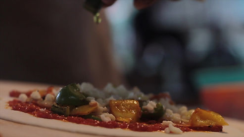 collaboration with Anushka Kalro mandala & pizza project